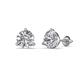 1 - Pema Natural Round Diamond Three Prongs Martini Solitaire Stud Earrings 