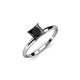 1 - Cierra Princess Cut Black Diamond Solitaire Engagement Ring 