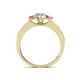 4 - Valene Lab Grown Diamond and Pink Sapphire Three Stone Engagement Ring 