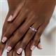 6 - Valene Lab Grown Diamond and Tanzanite Three Stone Engagement Ring 