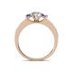 4 - Valene Lab Grown Diamond and Tanzanite Three Stone Engagement Ring 