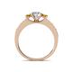 4 - Valene Lab Grown Diamond and Citrine Three Stone Engagement Ring 