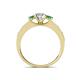 4 - Valene Lab Grown Diamond and Emerald Three Stone Engagement Ring 