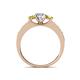 4 - Valene Lab Grown Diamond and Yellow Sapphire Three Stone Engagement Ring 