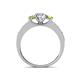 4 - Valene Yellow and White Lab Grown Diamond Three Stone Engagement Ring 