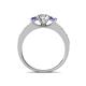 4 - Valene Diamond and Tanzanite Three Stone Engagement Ring 