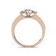 4 - Valene Diamond and Aquamarine Three Stone Engagement Ring 