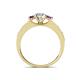 4 - Valene Diamond and Amethyst Three Stone Engagement Ring 