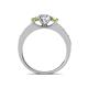 4 - Valene Diamond and Yellow Sapphire Three Stone Engagement Ring 