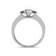 4 - Valene Diamond and London Blue Topaz Three Stone Engagement Ring 