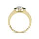 4 - Valene Diamond and London Blue Topaz Three Stone Engagement Ring 