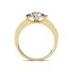 4 - Valene Diamond and Iolite Three Stone Engagement Ring 