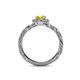 5 - Allene Signature Yellow and White Diamond Halo Engagement Ring 