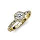 4 - Allene Signature Diamond Halo Engagement Ring 