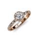 4 - Allene Signature Diamond Halo Engagement Ring 