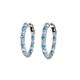 2 - Carisa Aquamarine and Diamond Hoop Earrings 