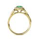 5 - Kallista Signature Emerald and Diamond Halo Engagement Ring 