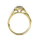 5 - Kallista Signature Diamond and Lab Created Alexandrite Halo Engagement Ring 