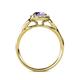 5 - Kallista Signature Tanzanite and Diamond Halo Engagement Ring 