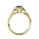 5 - Kallista Signature Blue and White Diamond Halo Engagement Ring 