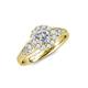 4 - Kallista Signature Diamond Halo Engagement Ring 