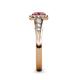 6 - Kallista Signature Pink Tourmaline and Diamond Halo Engagement Ring 