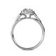5 - Kallista Signature Diamond Halo Engagement Ring 