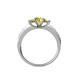 4 - Valene Yellow Sapphire Three Stone with Side Diamond Ring 