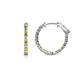 1 - Carisa 0.64 ctw (1.70 mm) Inside Outside Round Yellow Diamond and Natural Diamond Eternity Hoop Earrings 