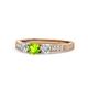 1 - Ayaka Peridot and Diamond Three Stone Engagement Ring 