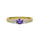 2 - Ayaka Iolite and Diamond Three Stone Engagement Ring 