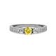2 - Ayaka Yellow Sapphire and Diamond Three Stone Engagement Ring 
