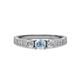 2 - Ayaka Aquamarine and Diamond Three Stone Engagement Ring 