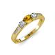3 - Ayaka Citrine and Diamond Three Stone Engagement Ring 