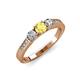 3 - Ayaka Yellow Sapphire and Diamond Three Stone Engagement Ring 