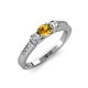 3 - Ayaka Citrine and Diamond Three Stone Engagement Ring 