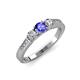 3 - Ayaka Tanzanite and Diamond Three Stone Engagement Ring 