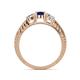 4 - Ayaka Blue Sapphire and Diamond Three Stone Engagement Ring 