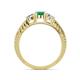 4 - Ayaka Emerald and Diamond Three Stone Engagement Ring 