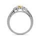 4 - Ayaka Yellow Sapphire and Diamond Three Stone Engagement Ring 