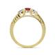 4 - Ayaka Ruby and Diamond Three Stone Engagement Ring 