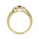 4 - Ayaka Smoky Quartz and Diamond Three Stone Engagement Ring 