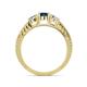4 - Ayaka Blue and White Diamond Three Stone Engagement Ring 