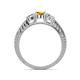 4 - Ayaka Citrine and Diamond Three Stone Engagement Ring 