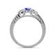 4 - Ayaka Tanzanite and Diamond Three Stone Engagement Ring 