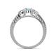 4 - Ayaka Aquamarine and Diamond Three Stone Engagement Ring 