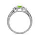 4 - Ayaka Peridot and Diamond Three Stone Engagement Ring 
