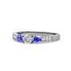 1 - Ayaka Diamond and Tanzanite Three Stone Engagement Ring 