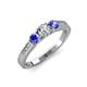 2 - Ayaka Diamond and Tanzanite Three Stone Engagement Ring 