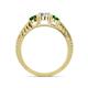 4 - Ayaka Diamond and Green Garnet Three Stone Engagement Ring 